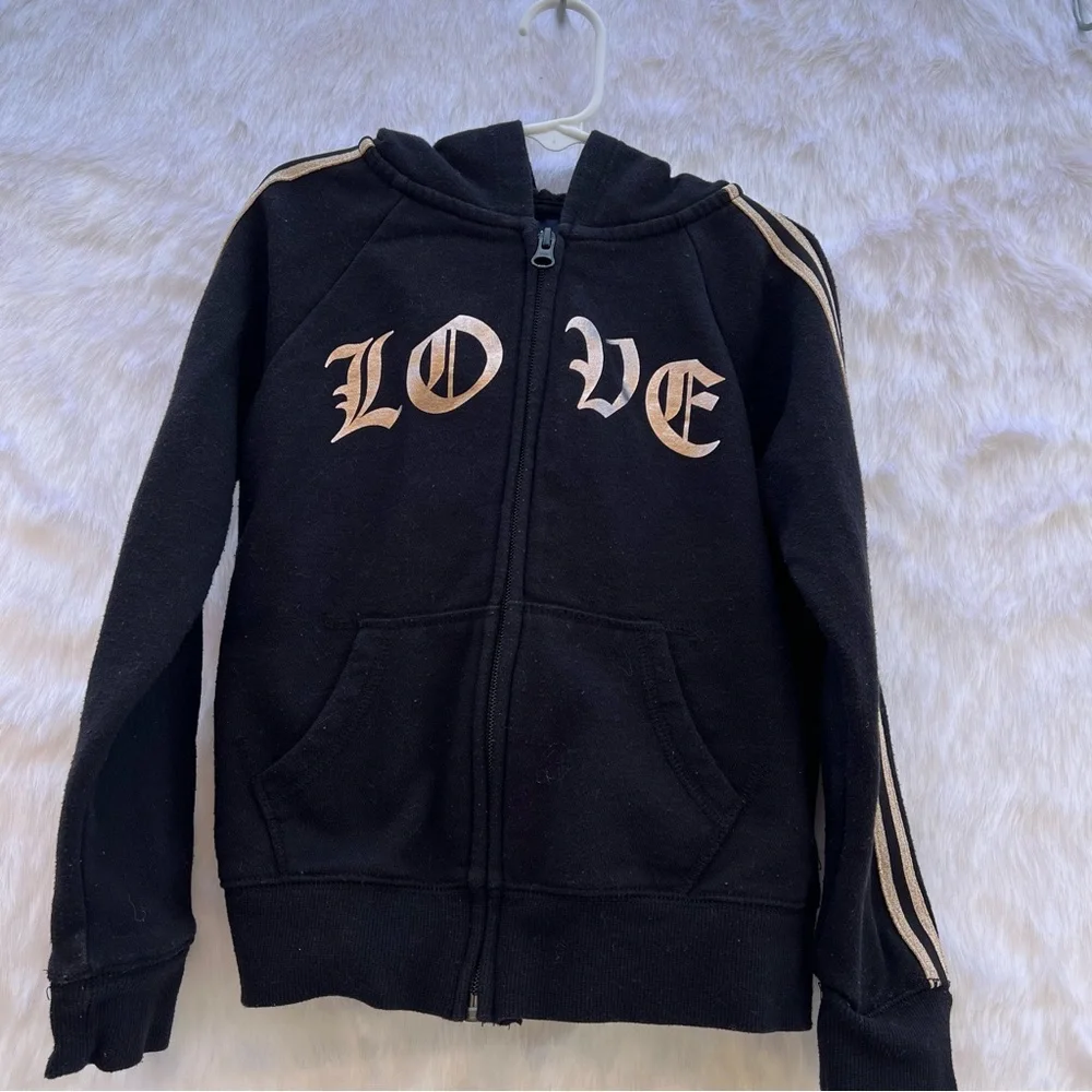The Children’s Place Black Sweatshirt Full Zip‎ Hoodie Size S 5/6